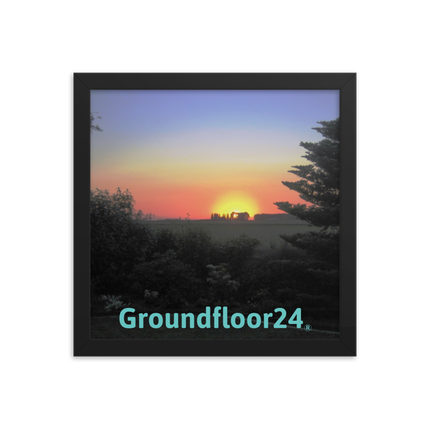 Beautiful Sunset Sinari Framed photo paper poster with Groundfloor24 without House Logo