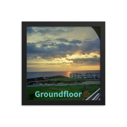 Natural View Framed photo paper poster with Groundfloor with House Logo