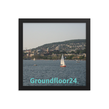 Beautiful River & Hills Sinari Framed photo paper poster with Groundfloor24 without House Logo