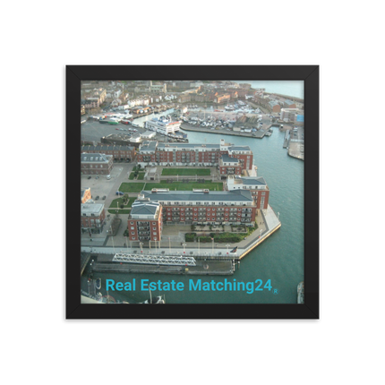 Nice City Framed photo paper poster with realestatematching24 without key Logo