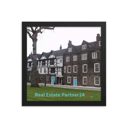 Beautiful Palace Framed photo paper poster with realestatepartner24 with house Logo