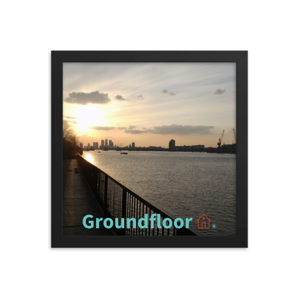 Awesome River View Framed photo paper poster with Groundfloor with House Logo