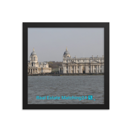Riverside Beauty Framed photo paper poster with realestatematching24 with key Logo