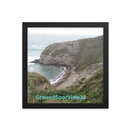 Sea & Hills Framed photo paper poster with groundfloorview24 with House Logo