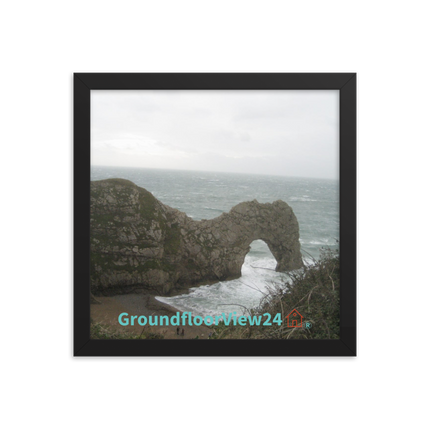 Coastal Escape Framed photo paper poster with groundfloorview24 with House Logo