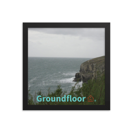 Seaside Serenity Framed photo paper poster with Groundfloor with House Logo