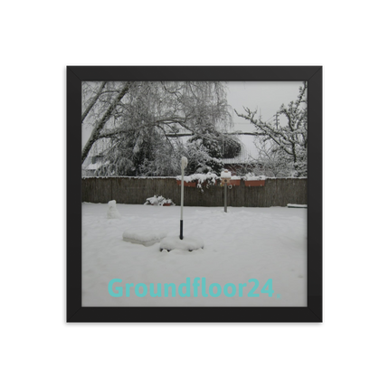 Winter Wonderland Framed photo paper poster with Groundfloor24 without House Logo