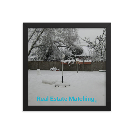 Winter Wonderland Framed photo paper poster with realestatematching without key Logo