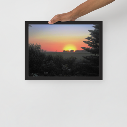 Beautiful Sunset Sinari Framed photo paper poster with Groundfloor24 with House Logo