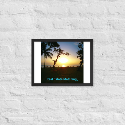 Beautiful Sea View Framed photo paper poster with realestatematching without key Logo
