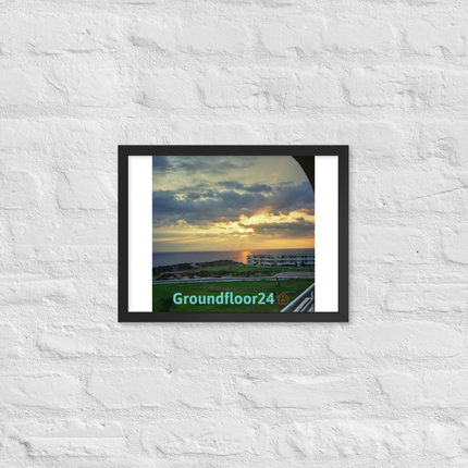Natural View Framed photo paper poster with Groundfloor24 with House Logo
