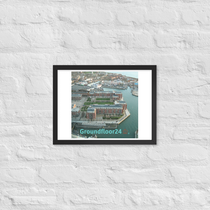 Nice City Framed photo paper poster with Groundfloor24 with House Logo