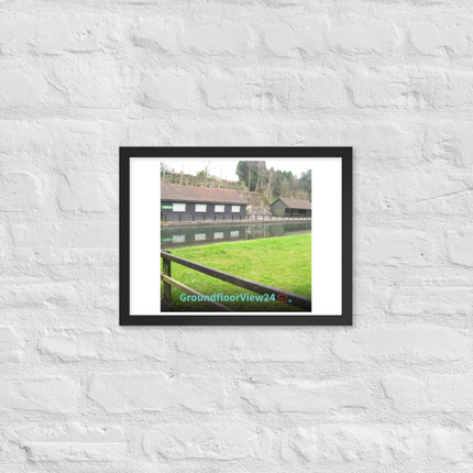Lakeside Serenity Framed photo paper poster with groundfloorview24 with House Logo