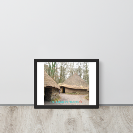Village Charm Framed photo paper poster with realestatepartner24 with house Logo