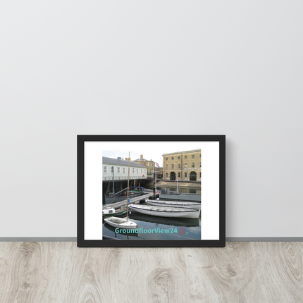 Boat on Water Framed photo paper poster with groundfloorview24 with House Logo