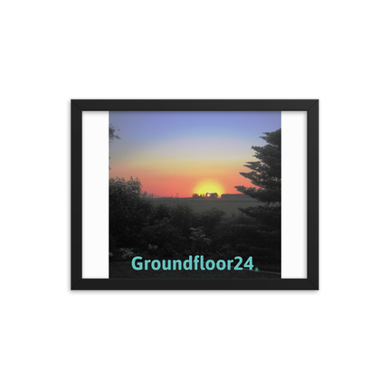 Beautiful Sunset Sinari Framed photo paper poster with Groundfloor24 without House Logo