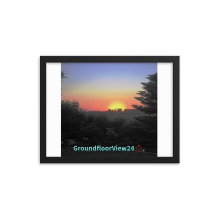 Beautiful Sunset Sinari Framed photo paper poster with groundfloorview24 with House Logo