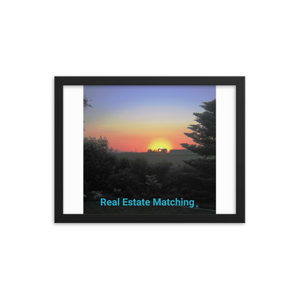 Beautiful Sunset Sinari Framed photo paper poster with realestatematching without key Logo
