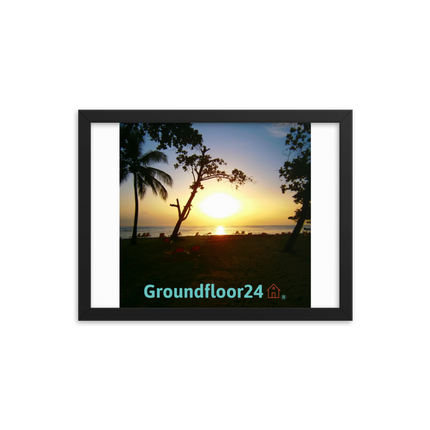 Beautiful Sea View Framed photo paper poster with Groundfloor24 without House Logo