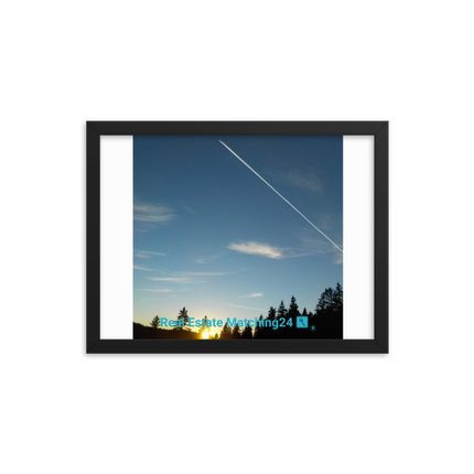 Attractive Sinari Framed photo paper poster with realestatematching24 with key Logo