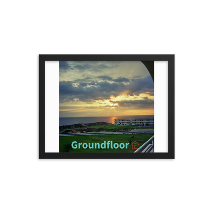 Natural View Framed photo paper poster with Groundfloor with House Logo