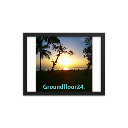 Beautiful Sea View Framed photo paper poster with Groundfloor24 without House Logo