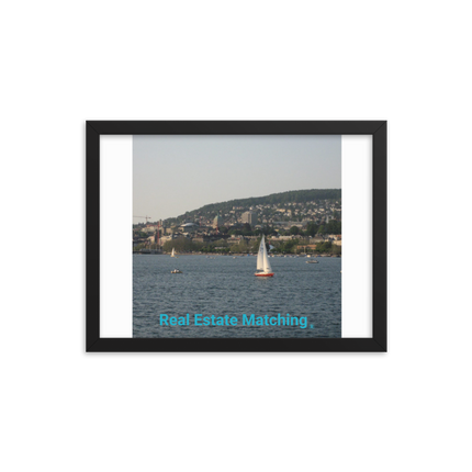 Beautiful River & Hills Sinari Framed photo paper poster with realestatematching without key Logo