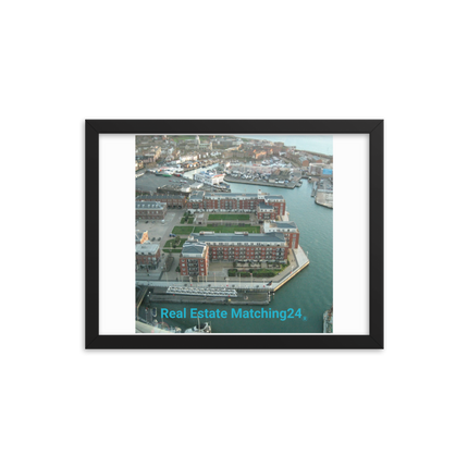 Nice City Framed photo paper poster with realestatematching24 without key Logo