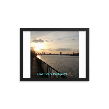 Awesome River View Framed photo paper poster with realestatepartner24 with house Logo