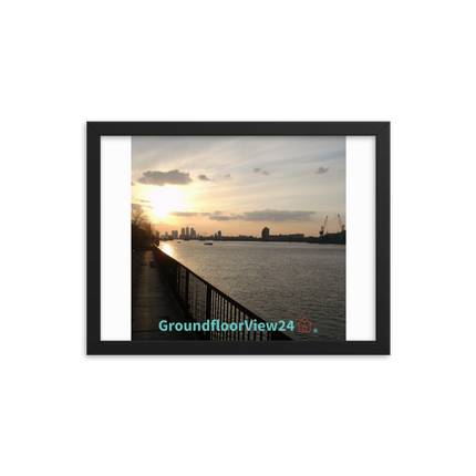 Awesome River View Framed photo paper poster with groundfloorview24 with House Logo