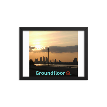 Majestic Sunset Framed photo paper poster with Groundfloor with House Logo