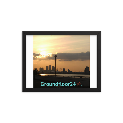 Majestic Sunset Framed photo paper poster with Groundfloor24 with House Logo