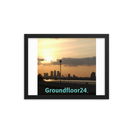 Majestic Sunset Framed photo paper poster with Groundfloor24 without House Logo