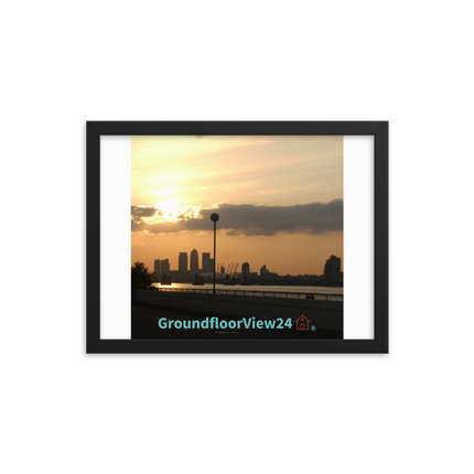 Majestic Sunset Framed photo paper poster with groundfloorview24 with House Logo