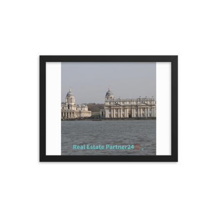 Riverside Beauty Framed photo paper poster with realestatepartner24 with house Logo