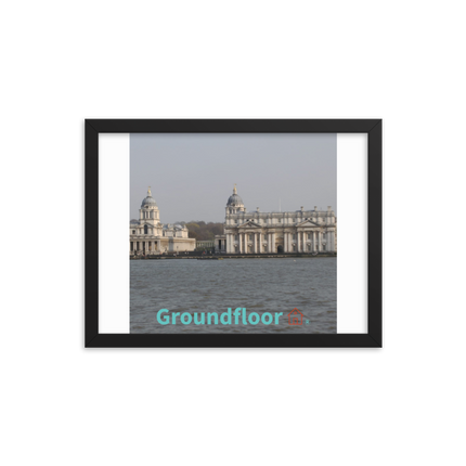 Riverside Beauty Framed photo paper poster with Groundfloor with House Logo