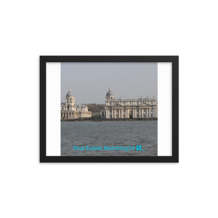 Riverside Beauty Framed photo paper poster with realestatematching24 with key Logo
