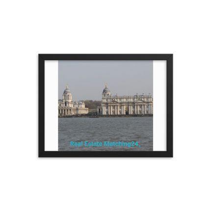 Riverside Beauty Framed photo paper poster with realestatematching24 without key Logo
