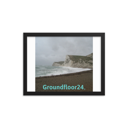 Waves and Sand Framed photo paper poster with Groundfloor24 without House Logo