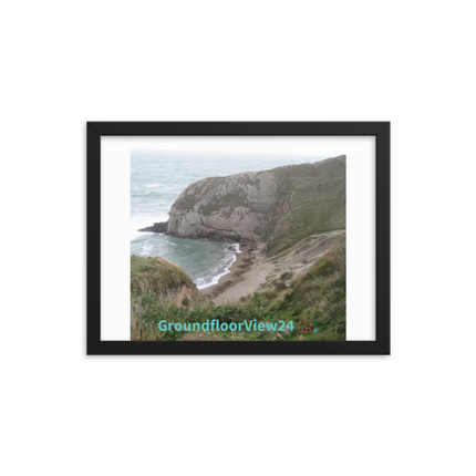 Sea & Hills Framed photo paper poster with groundfloorview24 with House Logo