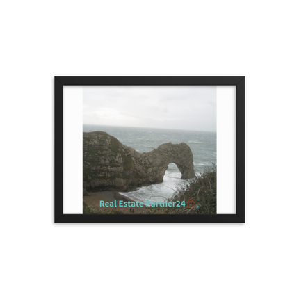 Coastal Escape Framed photo paper poster with realestatepartner24 with house Logo
