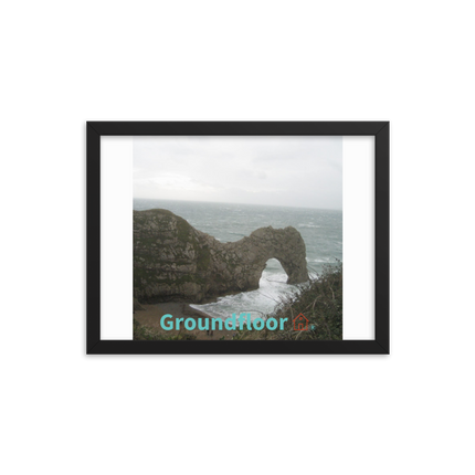 Coastal Escape Framed photo paper poster with Groundfloor with House Logo