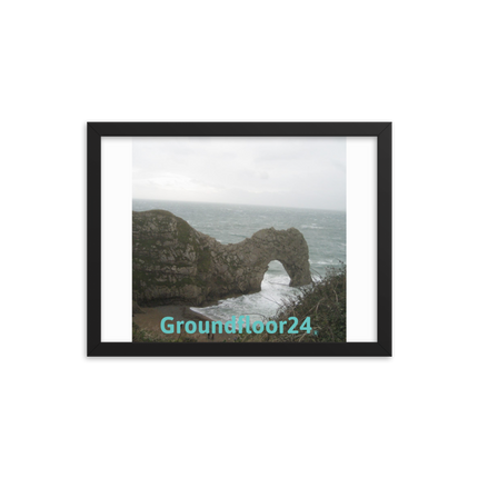 Coastal Escape Framed photo paper poster with Groundfloor24 without House Logo