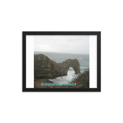 Coastal Escape Framed photo paper poster with groundfloorview24 with House Logo