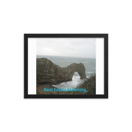 Coastal Escape Framed photo paper poster with realestatematching without key Logo