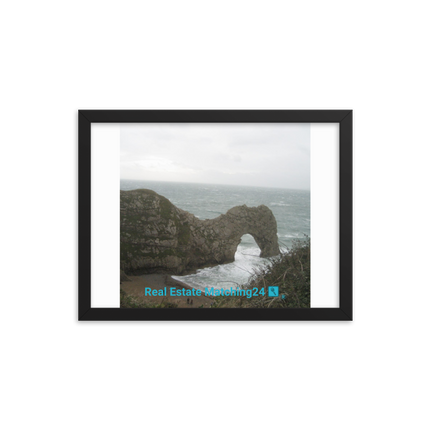 Coastal Escape Framed photo paper poster with realestatematching24 with key Logo
