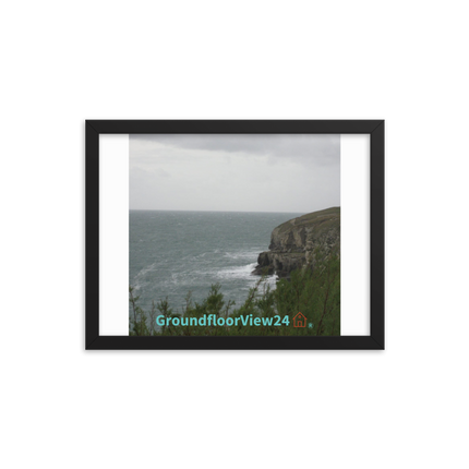 Seaside Serenity Framed photo paper poster with groundfloorview24 with House Logo