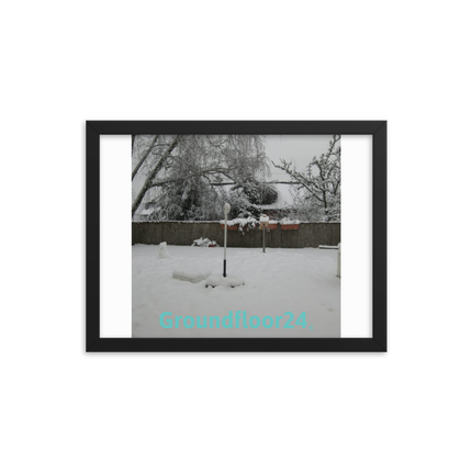 Winter Wonderland Framed photo paper poster with Groundfloor24 without House Logo