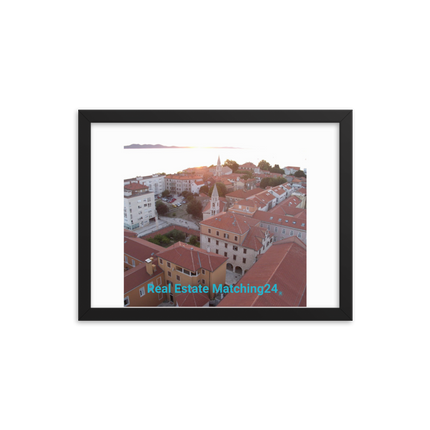 Roof Sunset View Framed photo paper poster with realestatematching24 without key Logo