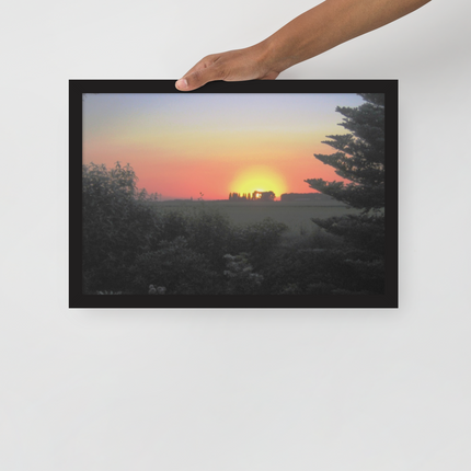 Beautiful Sunset Sinari Framed photo paper poster with Groundfloor24 with House Logo